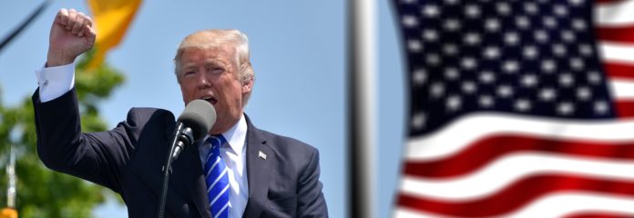 trump american flag