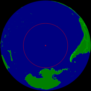 Oceanic pole of inaccessibility at 48° 52′ 36″S 123° 23′ 36″W