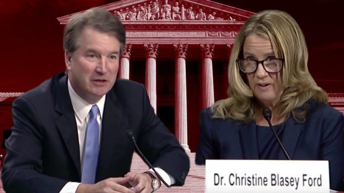 Kavanaugh-FORD 2 Judge Brett Kavanaugh and Christine Blasey Ford appear before the Senate Judiciary Committee (9/29/18)