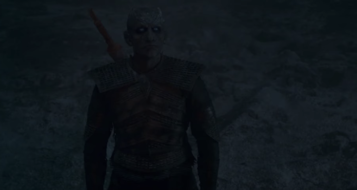 Dark image of the Night King from GoT S. 8, Ep. 3